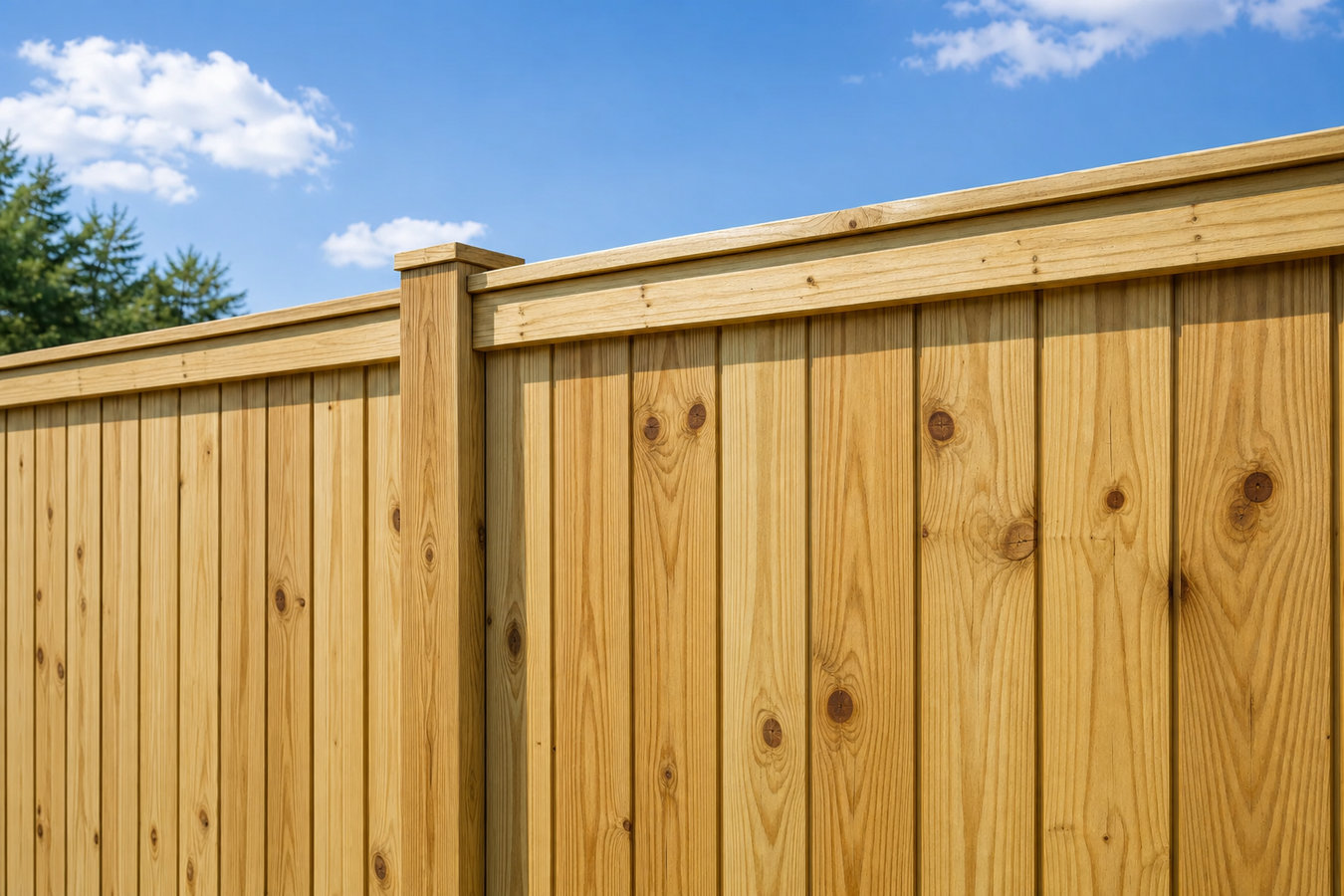 Wood and privacy fence installation